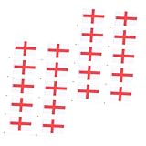 FONDOTIN 20 Stück handschwenkende flagge britische großbritannien Flaggendekoration uk flag nationale Stockflaggen kleine Nationalflagge Handheld-England-Flagge jubelnde Fahnen Polyester