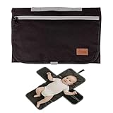 AWASG Wickelunterlage Unterwegs Baby, Wickelauflage mit Fächern Feuchttücher Windeln, Wickelmatte faltbar Reisen