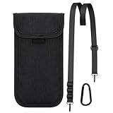 DOB SECHS Universal Handytasche 18 x 9,5 cm Nylon Handyhülle Tasche Pouch für Smartphones 6,9 Zoll, Handy Tasche für iPhone 16 Pro Max Samsung Galaxy Google Pixel, Schwar