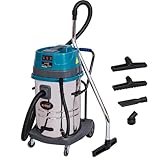 KATSU Tools Industrie-Nass- und Trockensauger, 80 Liter, 3600 W, leistungsstarke Dreifachmotoren, Werkstatt-Staubsauger mit Zubehör für den Innen- und Außenbereich