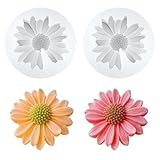 JIYIN 2 Stück Kerzen Silikonformen, 3D Pfingstrose Daisy Silikon Kerzenform Silikonformen Gießformen Blumen Kerzengießformen für Duftkerze Seife DIY Herstellung (2 Daisy)