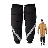 Generisch Radsport-Beinwärmer – Outdoor-Beinbezüge, Lange Thermo-Ärmel | Winter-Kniestütze Mit Reflektierenden Streifen, Motorrad-Beinschützer, Kälteschutz Für Eislaufen, Wandern, Laufen