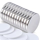 MIN CI 12 Stück Magnete Selbstklebend Stark, 20x3mm Neodym Magnete Stark Runde Magnete Flache Magnet zum Kleben Magnete für Magnettafel Kühlschrank Whiteboard Klein Starke Magnete
