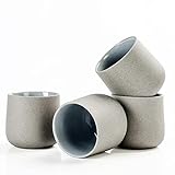 TEANAGOO Japanische Teetasse aus Keramik, 205 ml, Dunkelgrau, H4,Japanische Teetassen, Chinesische Teetasse, Asiatische Teetassen, Asiatische Teetassen, Teetasse Tee Tassen