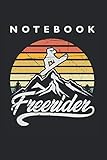 Freerider Snowboarder Notebook: Lined College Ruled Notebook (9x6 inches, 120 pages): For School, Notes, Drawing, and Journaling