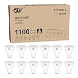 GY GU10 LED Neutralweiss Lampe,10W 4000K 1100lm Neutralweiß Glühbirnen,Äquivalent 100W, Abstrahlwinkel 120° Reflektor Lampen Nicht Dimmbar LED Birnen, 12 stück