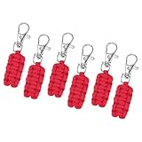QUARKZMAN 6 Stück Paracord Reißverschlusszüge Paracord Schlüsselband Für Rucksäcke Zelte Trolleys Reisetaschen Schlüssel Jacken Rot