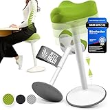 Vina Home® SH-01 Bürohocker | Stehhocker | Sitzhocker ergonomisch höhenverstellbar [58-83 cm]| Ergonomischer Hocker für Arbeit & Freizeit | Schwingeffekt [rutschfest]| Jetzt Farbe Wählen [Grün]