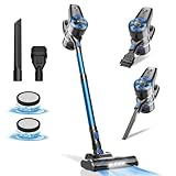 Kabelloser Staubsauger für Zuhause, kabelloser Staubsauger, ultraleichter 6-in-1-Akku-Staubsauger mit 2200 m-A-h Akku, 40 Minuten maximale Laufzeit, wiederaufladbarer Teppichstaubsauger
