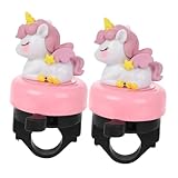 POPETPOP 2 Stück Fahrradklingel Für Kinderradhorn Bike Horn Fahrrad Einhorn Rosa Fahrradklingel Mädchen Fahrrad Kleinkind -fahrradhorn Kinderfahrradhupe Aluminiumlegierung Rosa