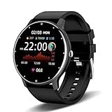 Deedlite VitalPulse Watch Gesund Pur - Intelligente Gesundheitsuhr mit EKG & Blutdruck Monitor, Schlafanalyse, Sportmodi, SpO2, IP67 wasserdicht, 7 Tage Akku für Android iOS (Schwarz)