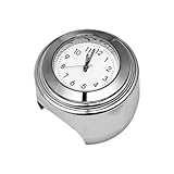 DYOUen Motorrad Lenkeruhr Quarz Motorradlenker Uhr Universal Zeitplan Fahrrad Chrom Wasserdicht Staubdicht Zifferblatt Glow Watch Lenkerthermometer