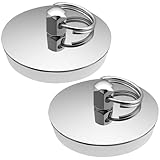 2 Stück Badewannenstöpsel 42-46MM, Stöpsel Badewanne, Abflussstopfen Badewanne, Waschbecken Stopfen, Spüle Stöpsel, Abfluss Stöpsel Spüle, Universal Stopfen für Badewanne Küchenspüle (Edelstahl)