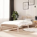 ULUYYUC Massivholzbett, Palettenbett Jugendbett Gästebett Tagesbett Geeignet für Wohnzimmer Schlafzimmer Arbeitszimmer Wohnbereich 90x190 cm 3FT Single