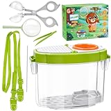 LUFEIS Becherlupen für Kinder,Lupe Insekten Sammelbox,Kinderspielzeug Abenteuerset mit Insektenbox,Insekten Beobachtungsbox Forscherset,5X Lupendose,Für Kinder Outdoor Wissenschaft Natur Erkundung