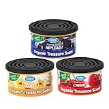 3er Auto Duftdose – 60 Tage Langzeitduft, Einstellbarer Lufterfrischer gegen Rauch & Gerüche | Auto Duft Vanille,Kirsche/Cherry,Neuwagenduft | Ideal als Geschenk für Autofahrer