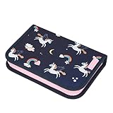 Herlitz Schüleretui 19 tlg. Dreamy Unicorn, Schwarz