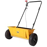 TEXAS Profi Streuwagen XL Salz Rasendünger Rasen, 56cm Streubreite, 25 Liter, Rasensamen Dünger Salzstreuer Smart Spreader 200 | große leichtlaufende Lufträder | verstellbare Dosierung mit Handhebel