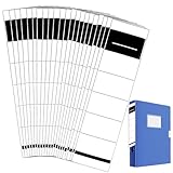 50 Stück Ordnerrücken Selbstklebend, (19cm*5.4cm) Rückenschilder Schmale Ordner, Ordner Etiketten Selbstklebend, Beschreibbar, für Büro, Bibliothek, Archivierung