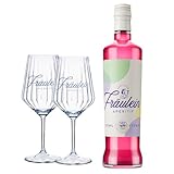 Schlitzer Fräulein Aperitif 0,7l inkl. 2 Gläser – Fruchtiger Aperitif mit Grapefruit, Yuzu & Rosmarin – Geschenkset für Spritz mit Secco – 15% vol