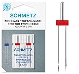 SCHMETZ Nähmaschinennadel | 2 Zwillings-Stretch-Nadeln 4,0/75 | 130/705 H-S ZWI NE 4,0 | geeignet für alle gängigen Haushalts-Nähmaschinen, die über eine Zickzack-Funktion verfügen