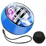 SPORWAY Rotationsball Handgelenk Ball: Stressabbau Handgelenkbälle mit FarbigeLichter, Unterarmtrainer und Muskeltrainer, Handgelenk Trainerball zum Training der Hand und Armmuskulatur (Blau)