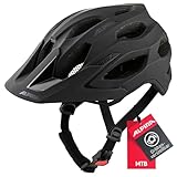 Alpina Carapax 2.0 - Leichter, Stabiler & Komfortabler Fahrradhelm Mit Fliegennetz & Antibakteriellen Polstern Für Erwachsene, Black matt, 52-57 cm