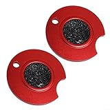 Aluminium-Billard-Queue-Spitzenkorrektor, 2 Stück, Werkzeug für professionelle Queue-Wartung (rot)