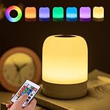 ELITUN Nachtlicht Kinder,Nachttischlampe USB Aufladbare,Stilllicht mit 13 Farben RGB Farbwechsel,Berühren Lämpchen Dimmbar,Tragbaren Nachtlampe Kinderzimmer