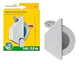 Schellenberg 50505 Halbeinlasswickler Mini, für 14 mm Gurtbreite, Lochabstand 13,5 cm, Montage auf dem Fenster- oder Türrahmen