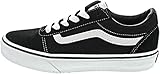 Vans Unisex Kinder Ward Sneaker, Suede Canvas Black White, 37 EU