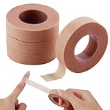 4 Rollen Micropore Tape, Selbstklebender Verband, Hautfreundliches Mikroporen Band, Atmungsaktives Nasenband Mullband für Wundversorgung, Sport, Wimpernverlängerung 1,25cmx9,14m
