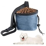 Culinavog 12×12 cm Futtertasche mit Verstellbarer Gürtel für Hundetraining, Leichte Futterbeutel Blau für Hunde, Praktische Leckerlibeutel, Multifunktionaler Kotbeutelspender für Katzen, Haustiere
