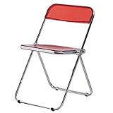 Acryl Klappstuhl mit Metallgestell Stapelstuhl Esszimmerstuhl für Küche, Wohnzimmer und Schlafzimmer - Transparentes Design