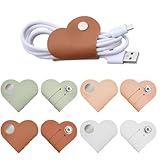 8er-Pack Datenkabel-Aufbewahrungsclip, Kabelaufbewahrungsbox, Ohrhörerhalter, Kopfhörerkabelaufwicklung, tragbarer USB-Kabelhalter aus PU-Leder, Kabelhalter, Metall-Kabelbinder mit Schnappverschluss