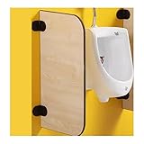 XILYZMO Hocktoilette Paravent Trennwand, Bodenmontiert Urinal Schallwand, Herrentoilette Privatsphäre Bildschirm, Holz Trennwand Toilette Partition Mit Zubehör Für Schulen (Farbe : B, Größe : 60x70c