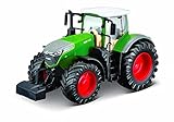 Bburago Traktor Fendt 1050 Vario: Spielzeugtraktor mit Schwungrad-Antrieb, abnehmbare Fahrerkabine, ab 3 Jahren, 10 cm, grünelb (18-31611), grün
