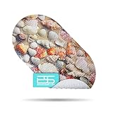 Brandsseller Badewanneneinlage ca.70x36 cm Duscheinlage Duschmatte Druckdesign Oval Muscheln