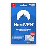 NordVPN Standard 1-Jahres-Abonnement für 6 Geräte – digitale Sicherheitssoftware für sicheres und privates Internet