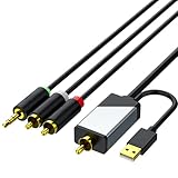 Fazvncv Digitales SPDIF-Koaxialkabel auf Analog und 3,5 mm Audio-Konverter-Kabel für HDTV, weit verbreitet