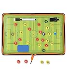 Jissta Fußball Taktiktafel-Coaches Taktiktafel Fussball Basketball,Mappe Fussball Coach-Board,Boardmarker,Schiedsrichter Pfeifen,Tatktikboards Handball Coach-Board,Ideal für Spielanpassungen