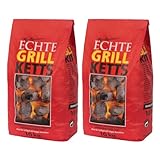 Premium Grillketts Holzkohlewerk Lüneburg - Holzkohlebriketts Grillbriketts, Holzkohle, Grillkohle, Kokos Kohle, Briketts - für Holzkohle-Grill, Smoker, Dutch Oven (20, Kilogramm)