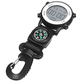 Abaodam Elektronische Taschenuhr mit Nylonband Multifunktionale Outdoor Uhr Leicht Langlebig für Wandern Camping Laufen Vielseitig Einsetzbar Modisches Design Schwarz