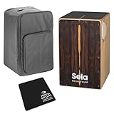 Sela SE-IC1 Iconic Cajon Ziricote modulare Cajon inklusive austauschbare ion Schlagflächen mit Tasche und keepdrum Sitzpad