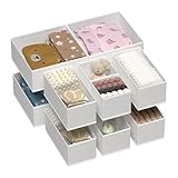Vtopmart 12 Pack Kleiderschrank Organizer, Faltbare Schrank Organizer Kleiderschrank, Aufbewahrungsbox Stoff für Babykleidung, Unterwäsche, Socken