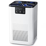 Aroeve Luftreiniger Für Schlafzimmer Mit Aromatherapie-Funktion Für Haustiere Rauch Pollen Hautschuppen Haare Geruch 20 dB Luftreiniger Für Schlafzimmer Büro Wohnzimmer