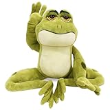 SYTTNUM Frosch Kuscheltier Kinder, Sitzender Plüschfrosch Dekoration, Langen Beinen Kuscheln Frosch Stofftier Gifts Für Kinder Girlfriend(Grün 22 cm)