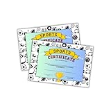 Sportzertifikat für herausragende Leistung, 15,2 x 22,9 cm, Karton, Sportlerteams am meisten verbessert, Sportler, Preisverleihung, Sommerlager, Grundschule, 30 Stück