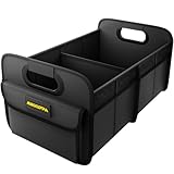 MIKKUPPA Car Trunk Organizer - 70L Collapsible Trunk Organizer for Groceries, Car Storage Organizers for SUV Auto Truck Van with Non Slip Bottom (Black)