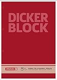 Brunnen 1052786 Briefblock / Schreibblock / Der dicke Block (A4, blanko, 100 Blatt, 60g/m², 4-fach gelocht)
